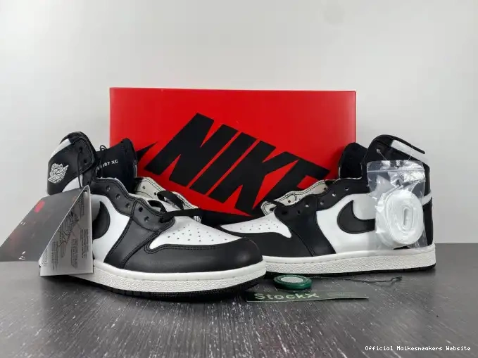 Official Maikesneakers Black High (2023) 85 Jordan White 1 BQ4422-001 Retro 0407